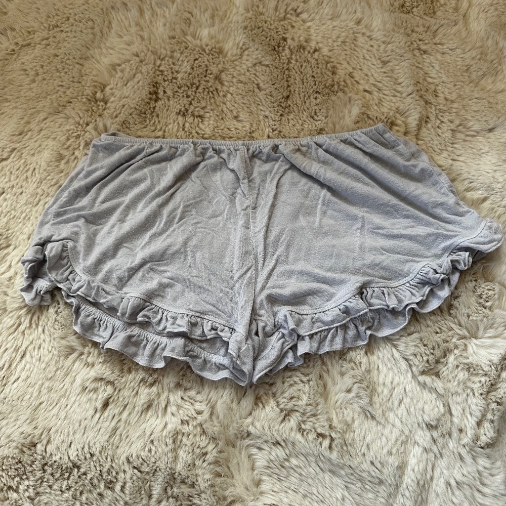 Light Blue Ruffle Brandy Melville Shorts